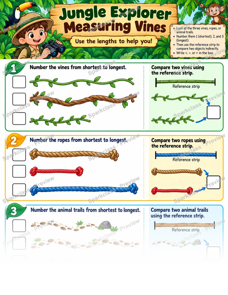 Jungle Explorer Measuring Vines — page 1