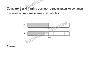 Compare with equivalent forms — Grade 4 problem preview