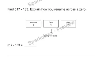 Rename across zero — Grade 2 problem preview