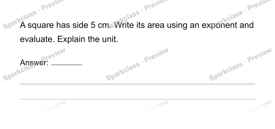 Interpret and evaluate whole-number exponents — page 1