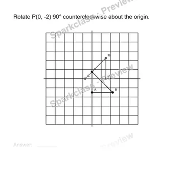 Rotate points — Grade 8 problem preview