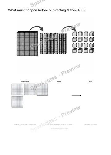 Rename across zero — Grade 2 problem preview