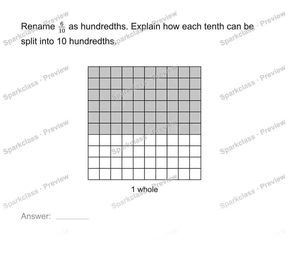 Connect tenths and hundredths — page 1