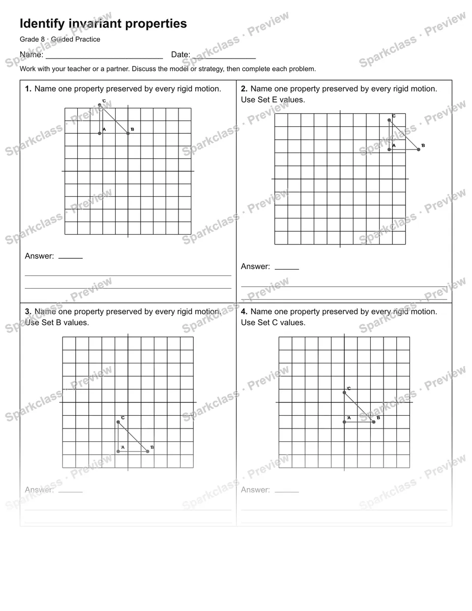 Identify invariant properties — Guided Practice — page 1