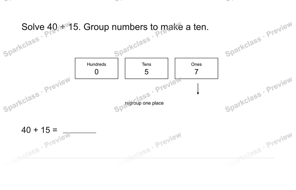 Make a ten while adding — page 1