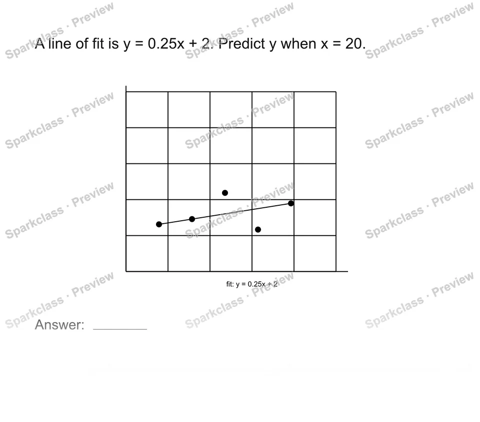 Use a line of fit to predict — page 1
