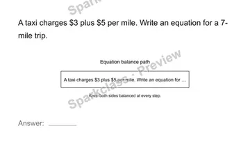 Model a verbal situation — Grade 8 problem preview