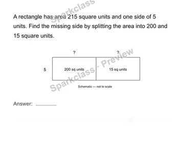 Connect division to area — Grade 4 problem preview