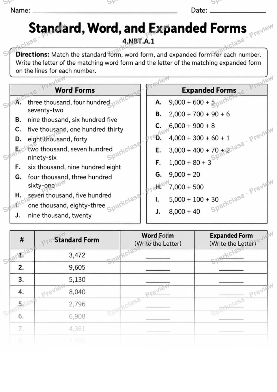 4.NBT.A.1 · 1 Place Value Variant 03 Lowcoverage — page 1