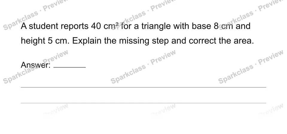 Derive and apply triangle area — page 1