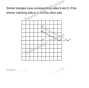 Find a missing side in similar figures — Grade 8 problem preview