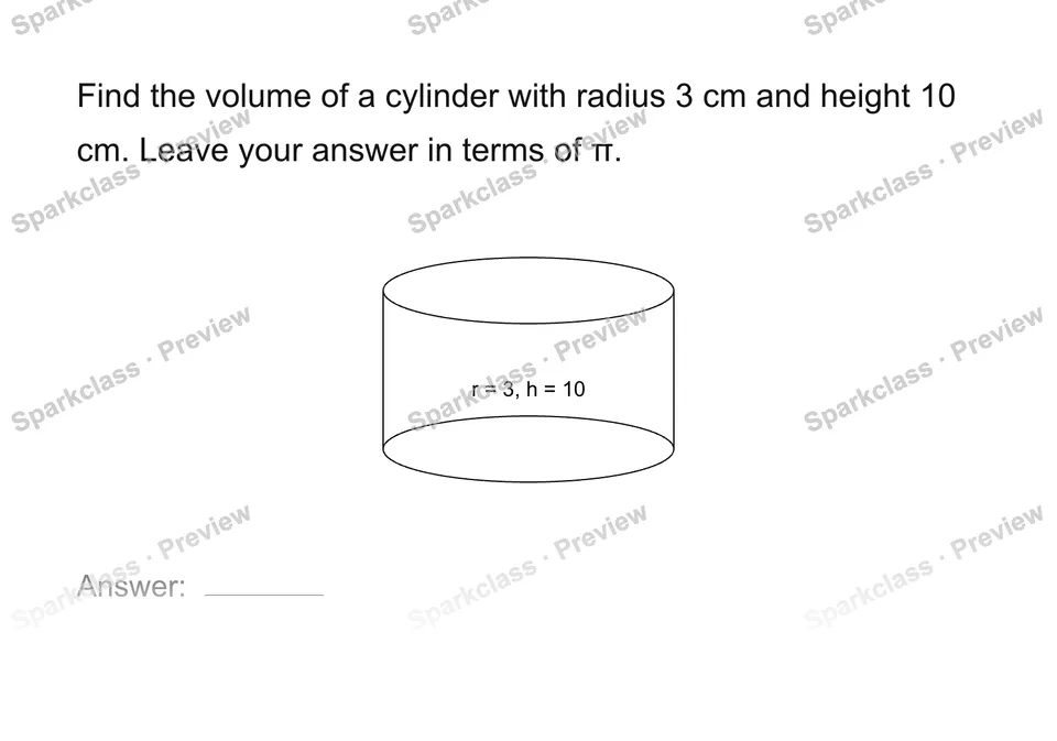 Find a cylinder volume — page 1