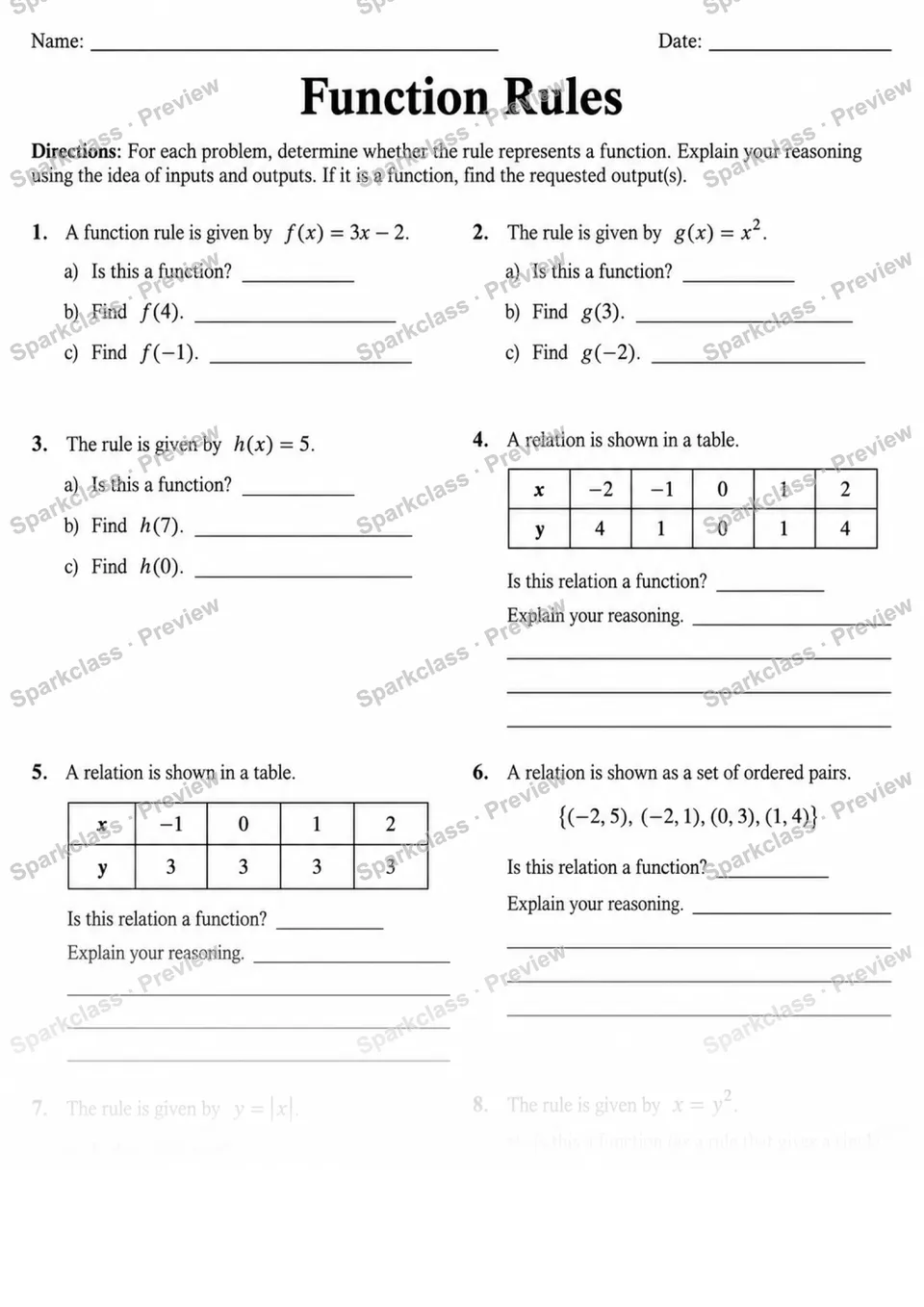 8.F.A.1 · Understand a function as a rule — page 1
