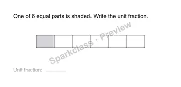 Name a unit fraction — Grade 3 problem preview