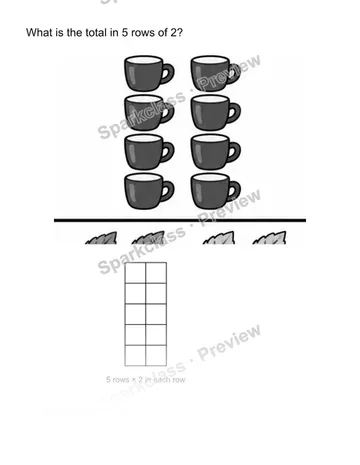 Complete an array — Grade 2 problem preview