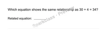 Explain an operation relationship — Grade 3 problem preview