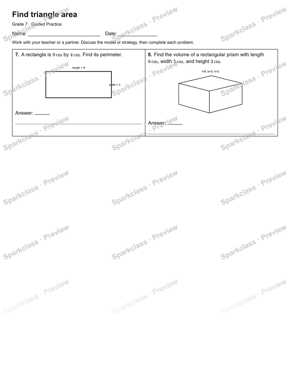Find triangle area — Guided Practice — page 2