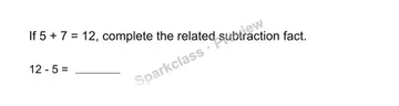 Read a related fact — Grade 1 problem preview