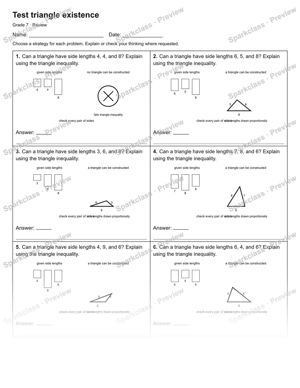 Test triangle existence — Review — page 1