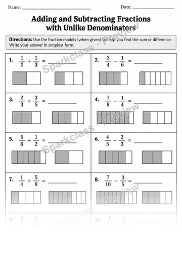 5.NF.B.3 · 3 Fraction Addition Variant 01 — Grade 5 worksheet preview