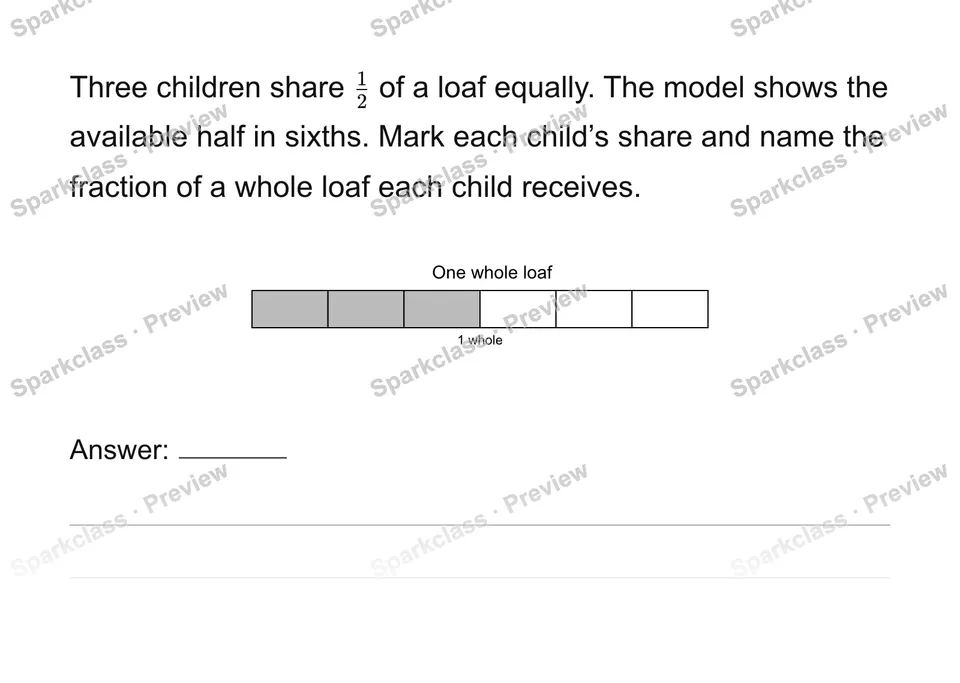 Share a fractional amount equally — page 1