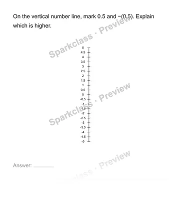 Locate opposites on horizontal and vertical axes — Grade 6 problem preview