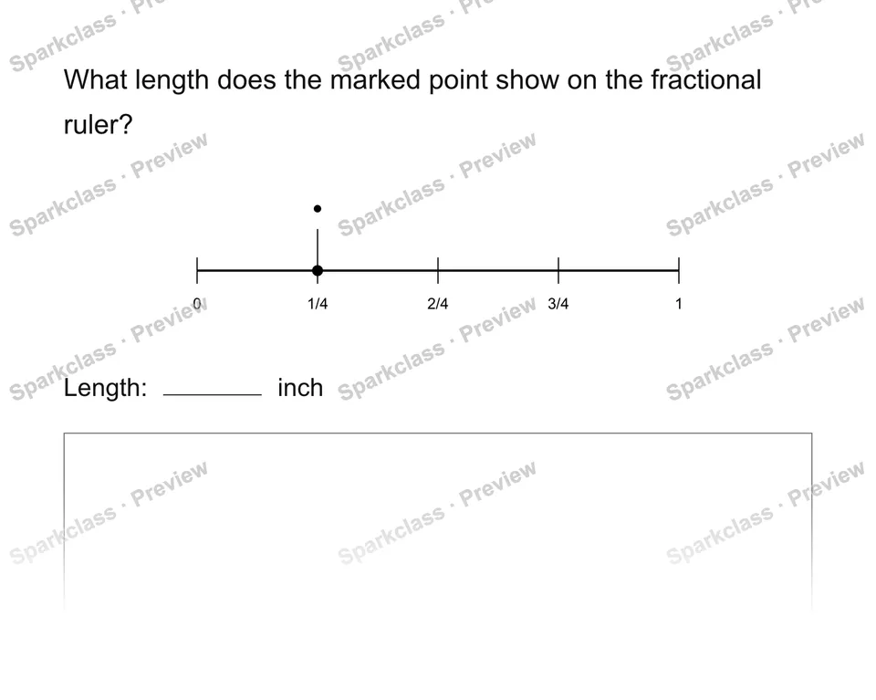 Read a fractional ruler — page 1
