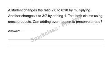 Equivalent ratios and tables — Grade 6 problem preview