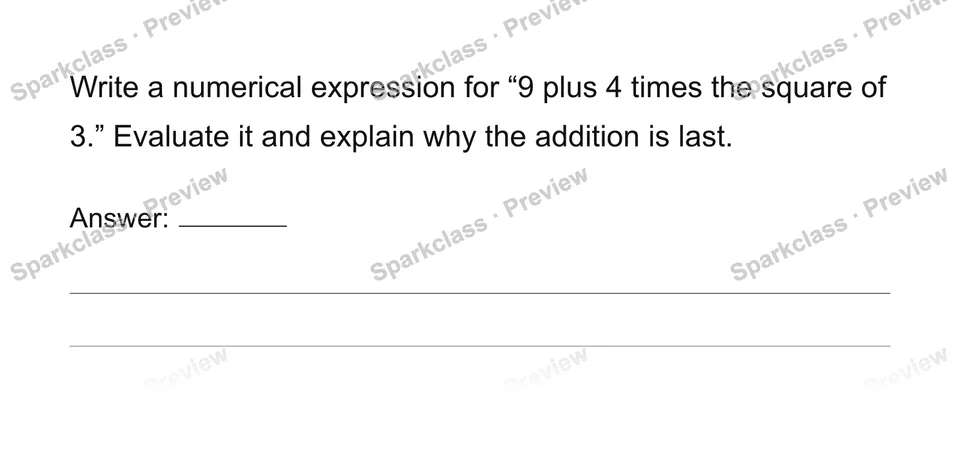 Use conventional order of operations — page 1