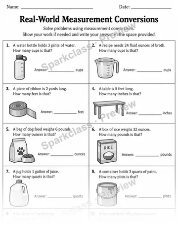 4.MD.A.1 · 1 Measurement Units Variant 02 — Grade 4 worksheet preview