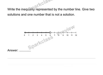Represent constraints and inequality solution sets — Grade 6 problem preview