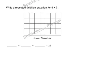 Use repeated addition — Grade 3 problem preview