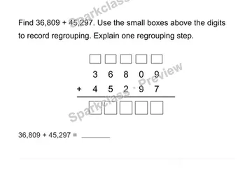 Add whole numbers — Grade 4 problem preview