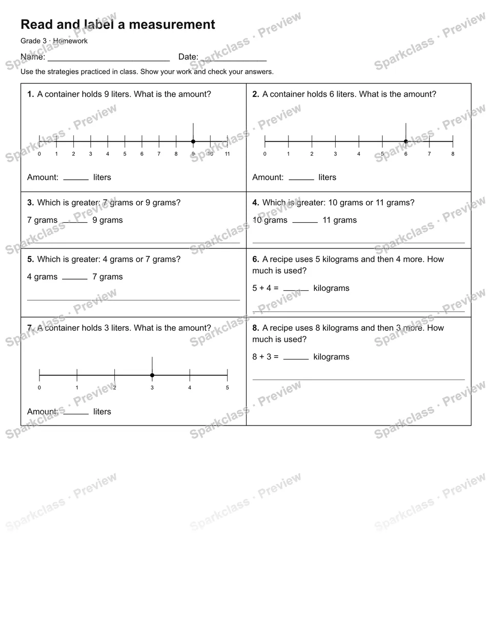 Read and label a measurement — Homework — page 1