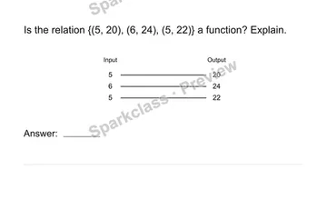 Identify a function — Grade 8 problem preview