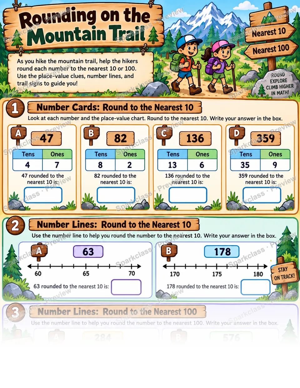 Rounding on the Mountain Trail — page 1