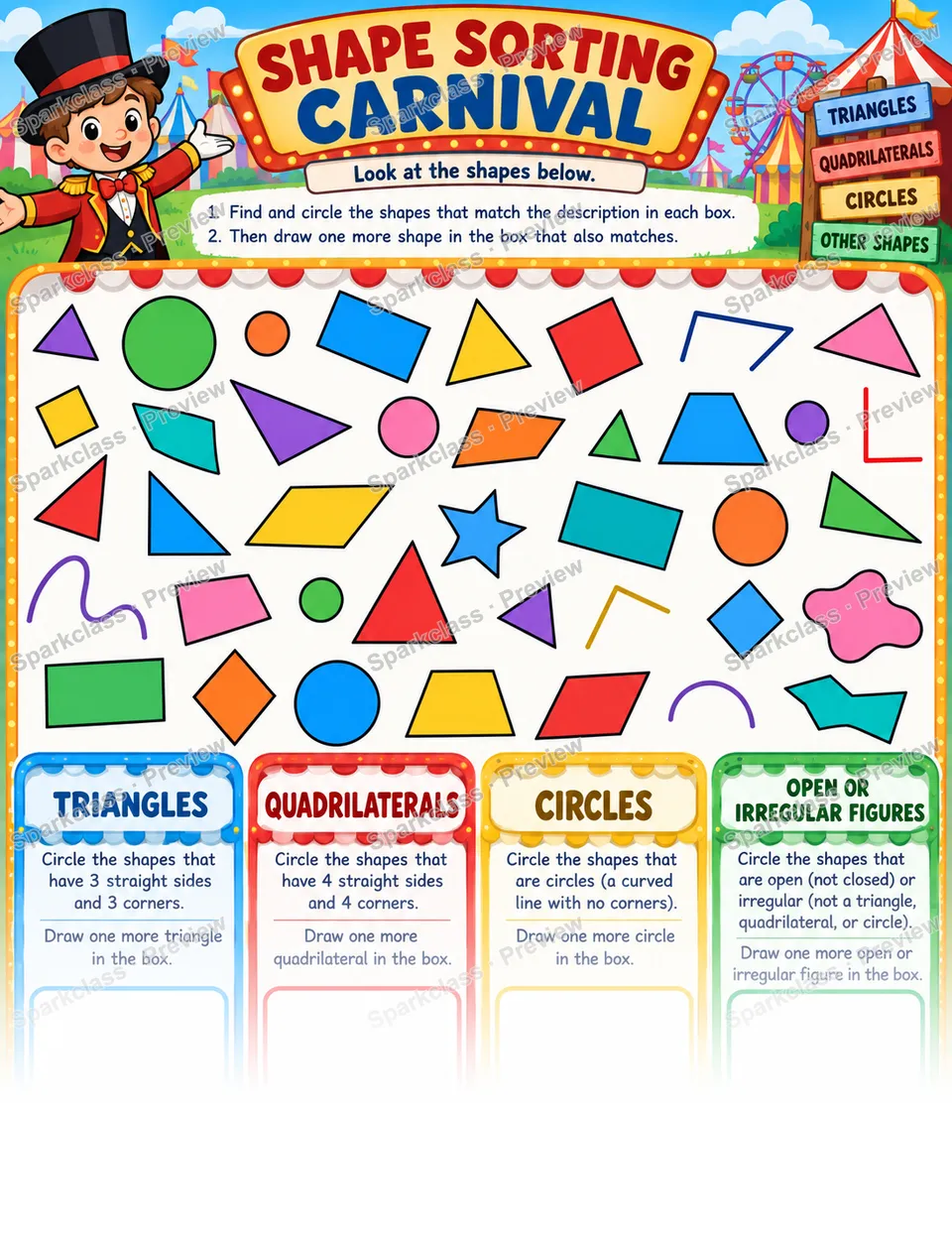 Shape Sorting Carnival — page 1