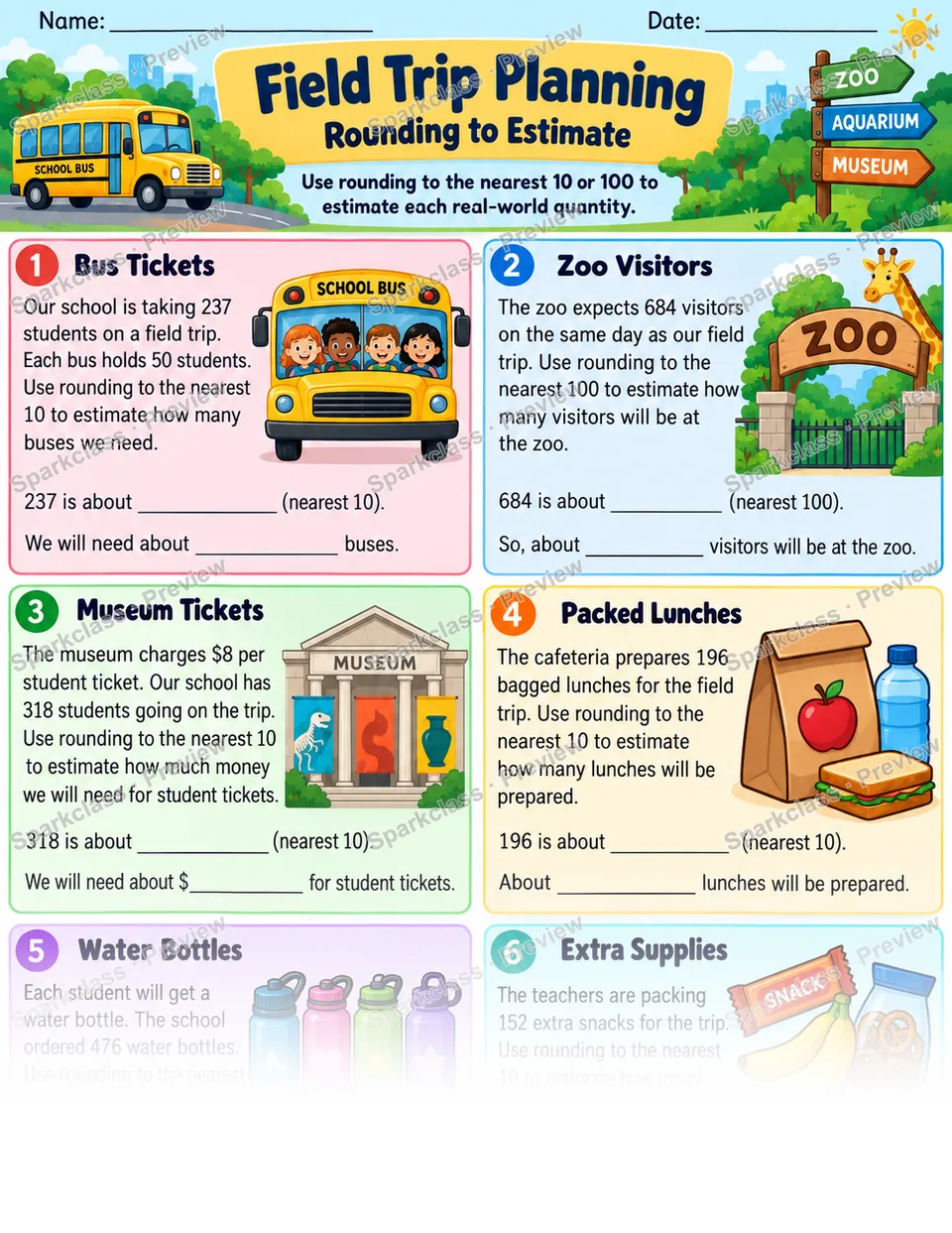 Rounding Word Problems — page 1