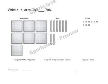 Compare numbers — Grade 2 problem preview