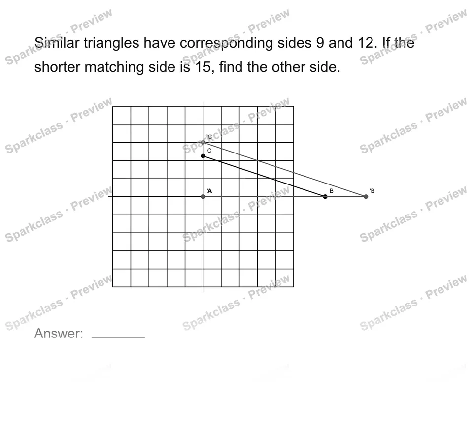 Find a missing side in similar figures — page 1