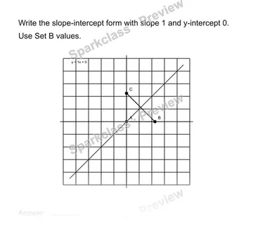 Use slope-intercept form — Grade 8 problem preview