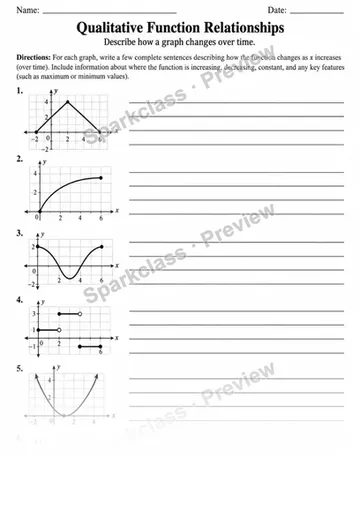 8.F.B.5 · Describe a functional relationship qualitatively — Grade 8 worksheet preview