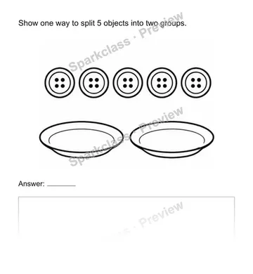 Decompose numbers to 5 — Kindergarten problem preview