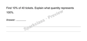 Percent as a rate per hundred — Grade 6 problem preview