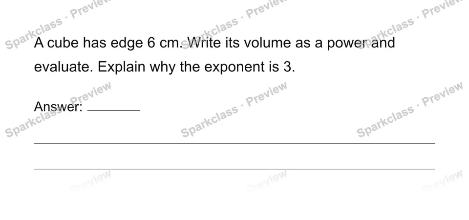 Interpret and evaluate whole-number exponents — page 1