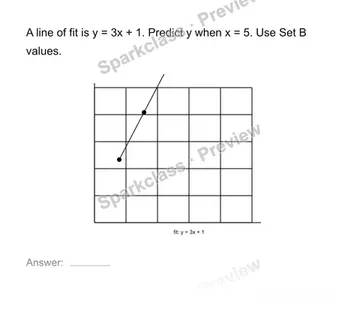Use a line of fit to predict — Grade 8 problem preview