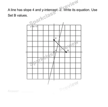 Write an equation from a graph — Grade 8 problem preview