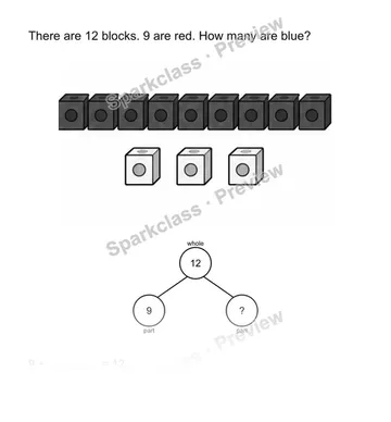 Find the missing part — Grade 2 problem preview