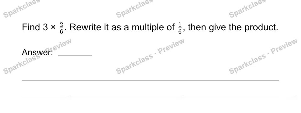 Multiply a fraction by a whole number — page 1