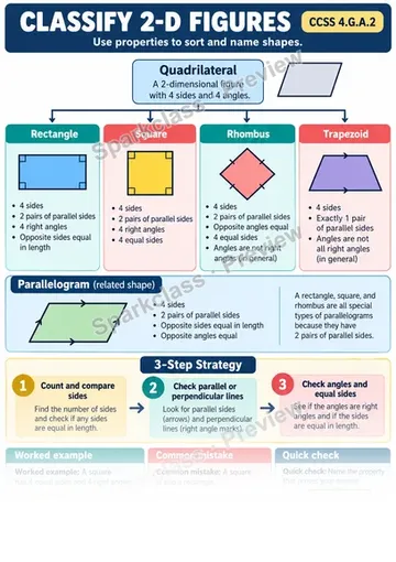 Knowledge Guide · Classify Two-Dimensional Figures — Grade 4 worksheet preview